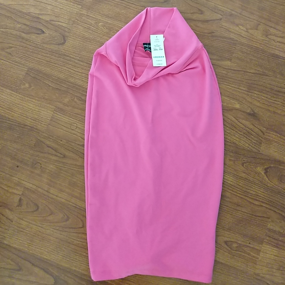 Bebe midi skirt pink sz XXS